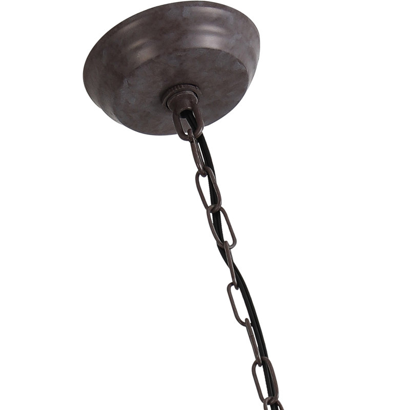 Lustre tambour 3 lumières Artie, Rouillé, H 12,99 po x l 14,57 po x P 14,57 po