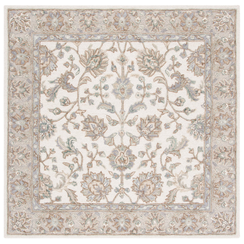 Sofiane Hand Tufted Wool Oriental Rug, Square 6'