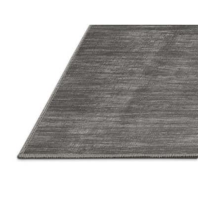 Machine Washable Solid Gray Area Rug