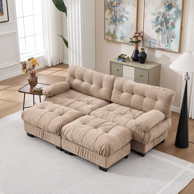 Canapé modulaire modulaire Cloud Couch, Marron clair