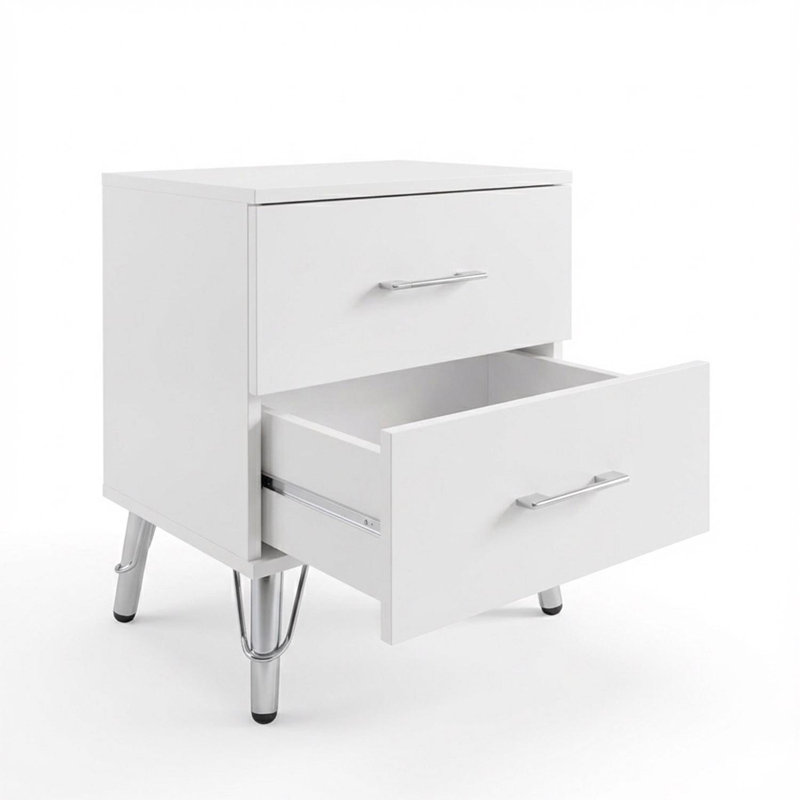 45cm W Manufactured Wood Bedside Table