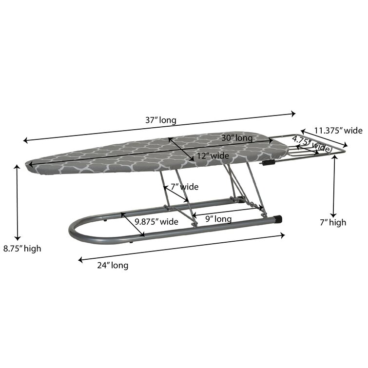 Essentials Steel Top Wide Ironing Board with Iron Rest