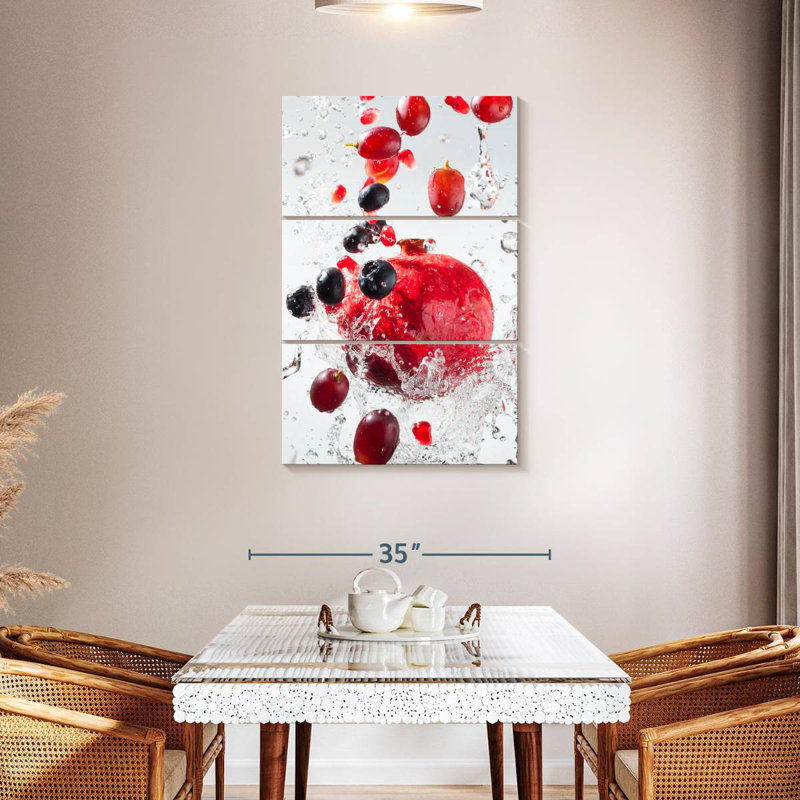 Yarlin Fruits Water Splash, 45" H x 28" W