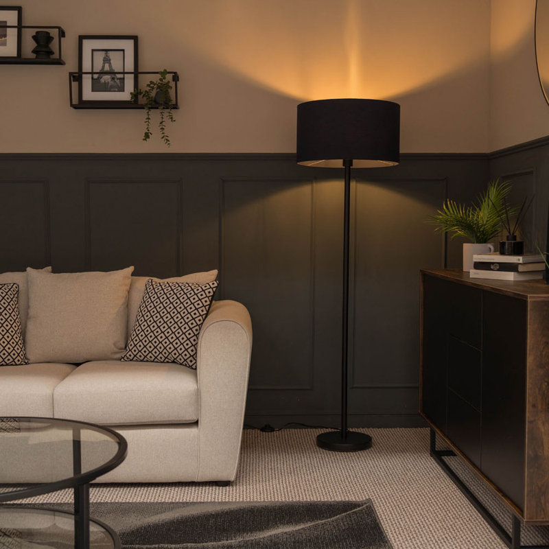 129cm Torchiere Floor Lamp, Blue