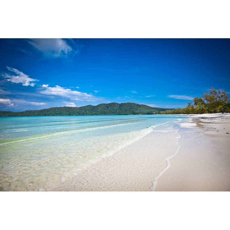 Beautiful Turquoise Beach - Wrapped Canvas Print, 30cm H x 46cm W x 3.8cm D