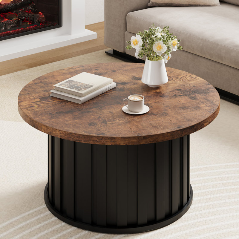 Table basse de salon Mid-Century, Brun