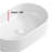 Oval Bathroom Sink Above Counter,19″ X 12″ White Porcelain Vessel Sink, Modern Vanity Bowl Sink, Art Ceramic Wash Basin