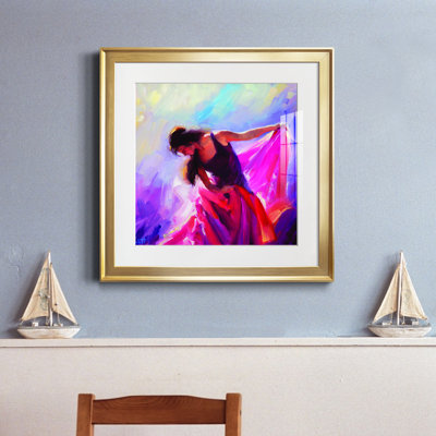 Magenta - peinture encadrée