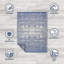 Tapis d'extérieur abstrait réversible bleu Aldo-2011633546