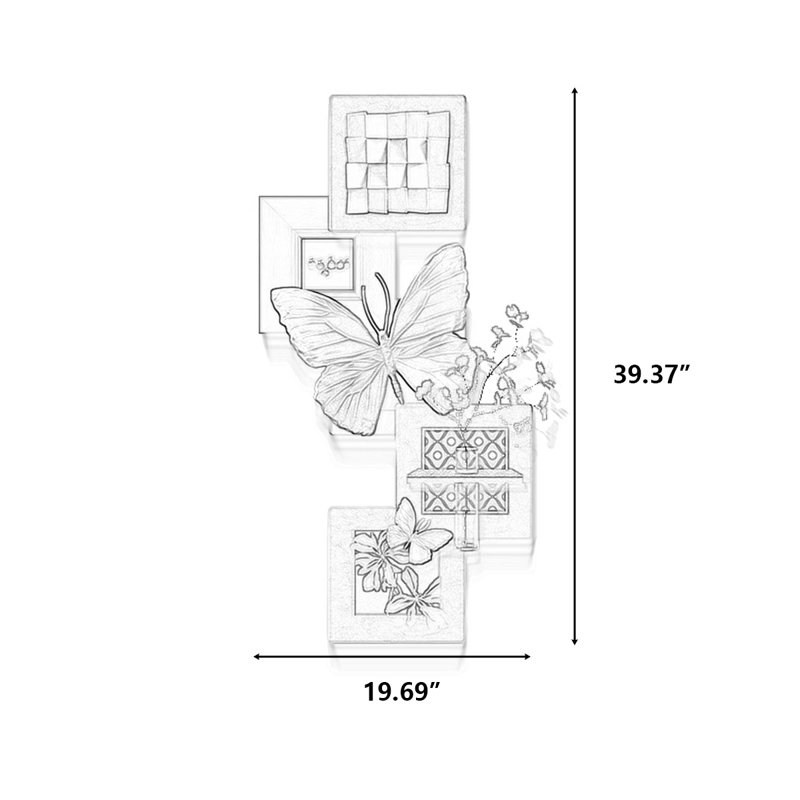 Art mural en grès à forme libre, H 39,37 po x l 19,69 po