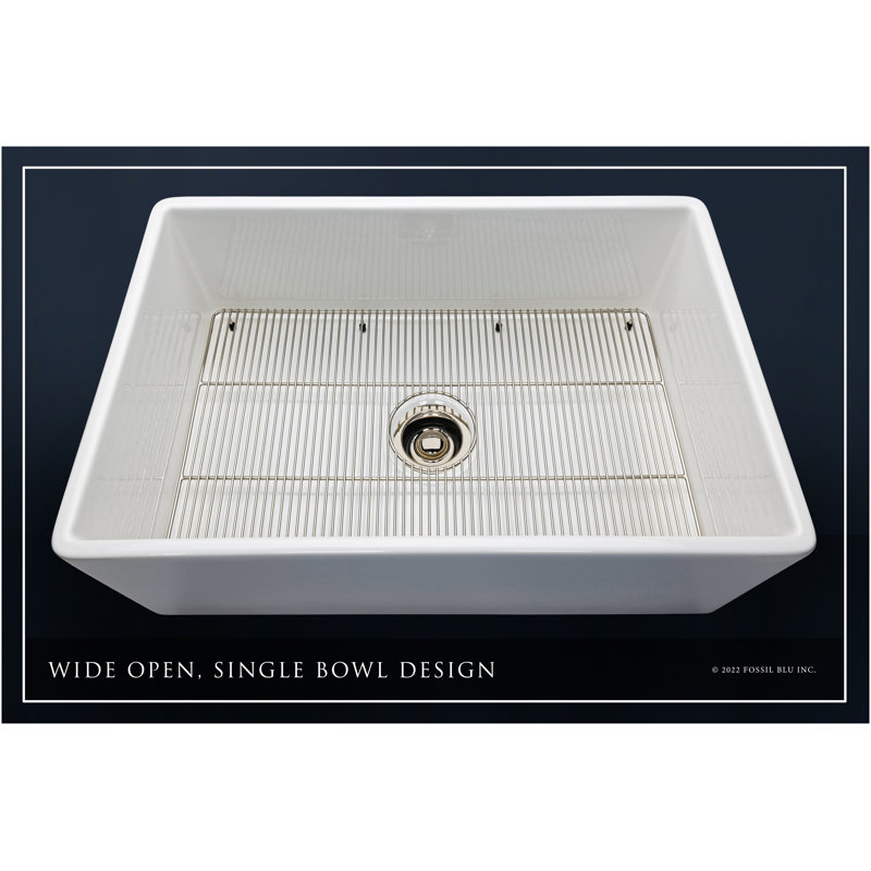 Luxury 33" L x 20" W Dual Mount Kitchen Sink with Basket Strainer, Polished Nickel Accessories