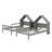 Double Platform Bed With House-Shaped Headboard And A Built-In Nightstand-1907484596