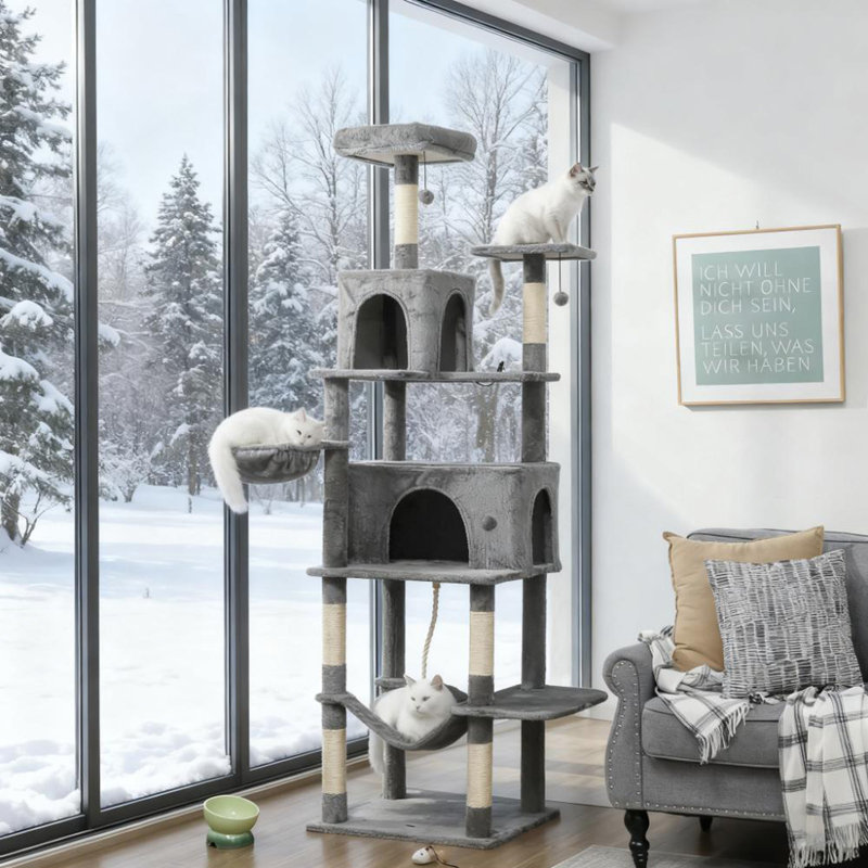 80" Tall Cat Tree Multi-Level Cat Tower