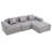 Modern Minimalist Modular Sectional Sofa, L-Shape Upholstered Cloud Couch with Deep Seats, Right Facing Chaise for Living Room-106846512