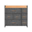 Commode 7 tiroirs gris foncé