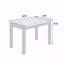 Table de salle à manger élégante en faux marbre 1 pièce avec pieds gris anthracite