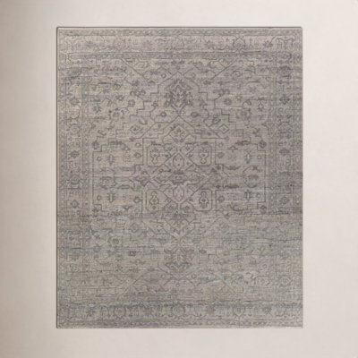 Robby Gray Brown Hand-Knotted Oriental Wool Rug