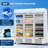 38.9 Cu.Ft. 3-Door Commercial Beverage Refrigerator with Glass Doors, 360° Circulation Cooling, Frost-Free, Soft LED Lighting, Adjustable Shelves Display Cooler-122578928