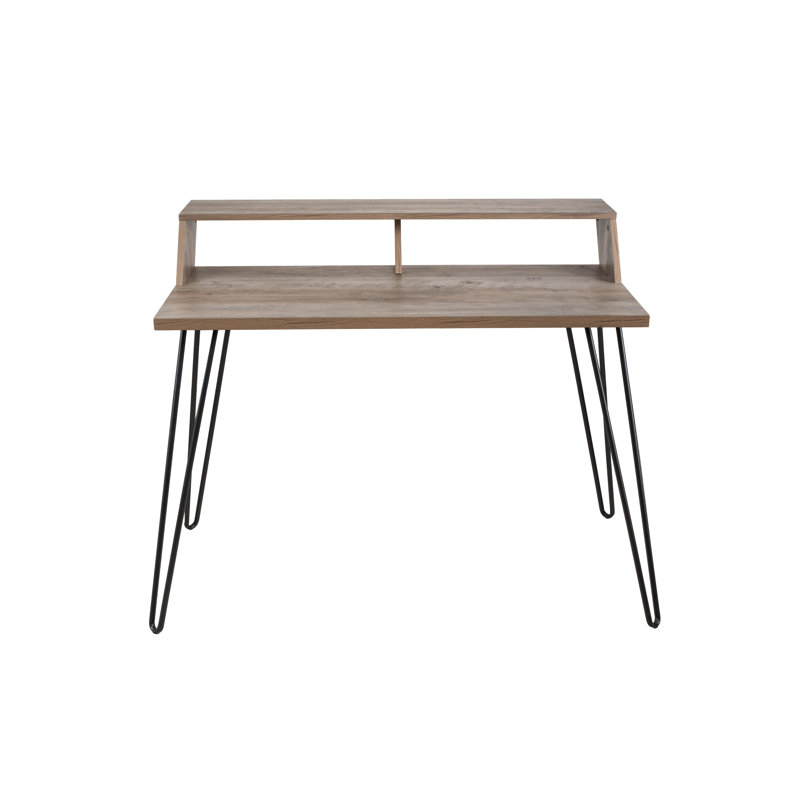 Frances Metal Base Writing Desk, Lime Washed