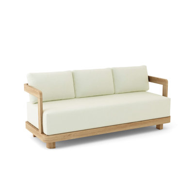 Granada 71'' Wide Teak Patio Sofa with Sunbrella® Cushions