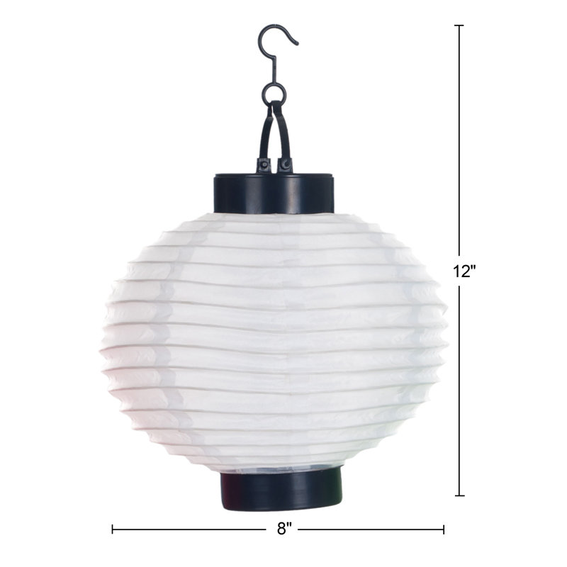 Lanterne d'extérieur 12 po à énergie solaire, Blanc