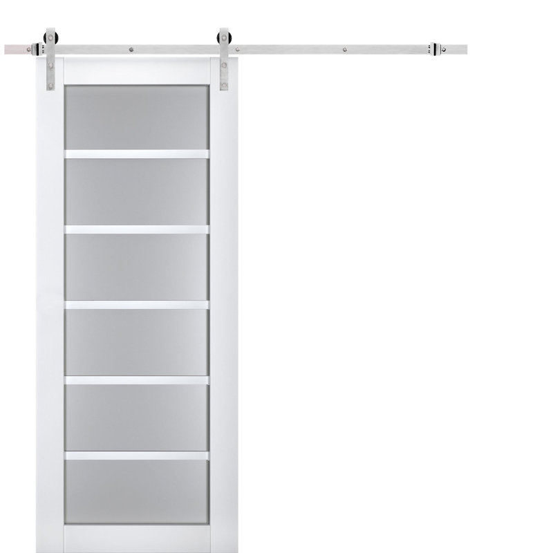 Porte de grange Veregio, 36 po x 96 po, Blanc