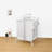 2 110L Laundry Hamper With Lid, White Cloth Basket For Clothes & , Deep Storage Cards Large, Lid And Sorting Bin