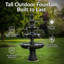 Keltner Weather-Resistant Resin Traditional 4-Tiered Outdoor Water Fountain - Black-1703052280