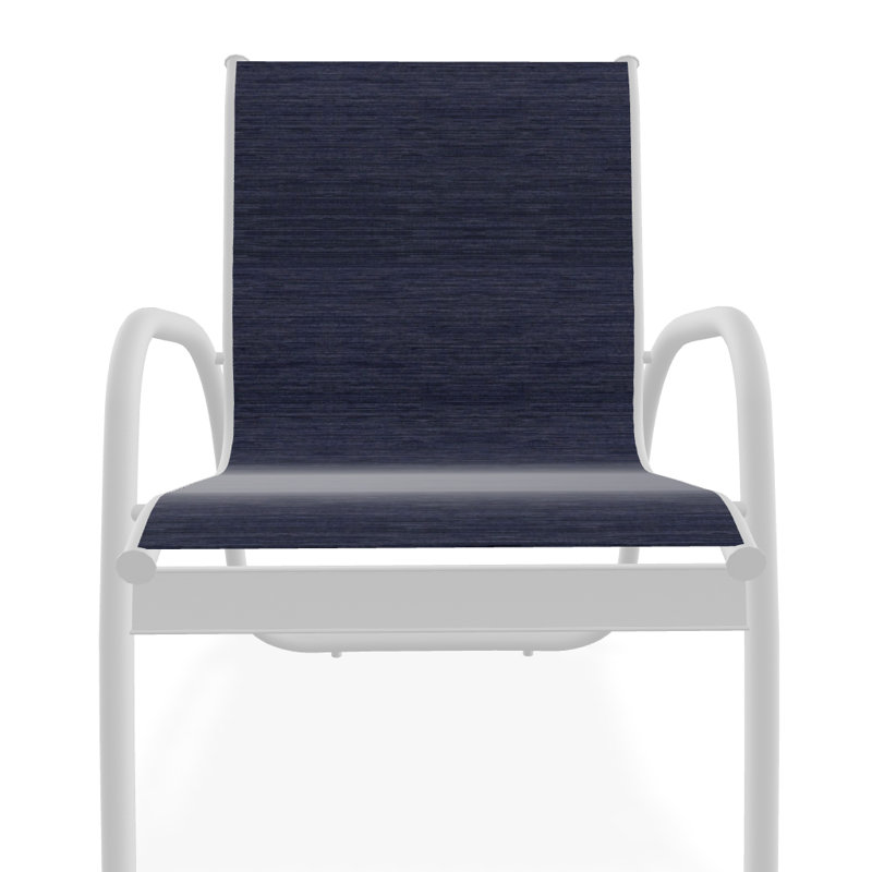 Fauteuil de patio Gardenella, Blanc texturé, Collectionnez l'indigo