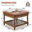 Gladis Faux Leather Coffee Table with Storage-114801154