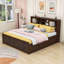 Lit plateforme en bois avec deux tiroirs et USB Endy-733146798