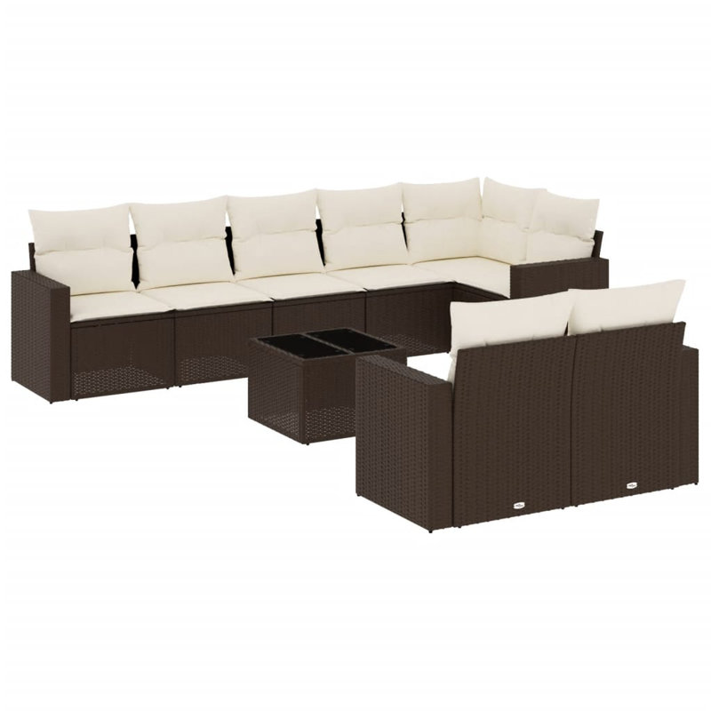 Vidaxl Garden Sofa Set Brown