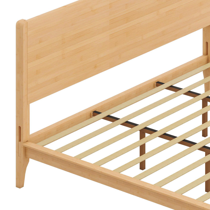 Lit plateforme en bois de bambou, Naturel