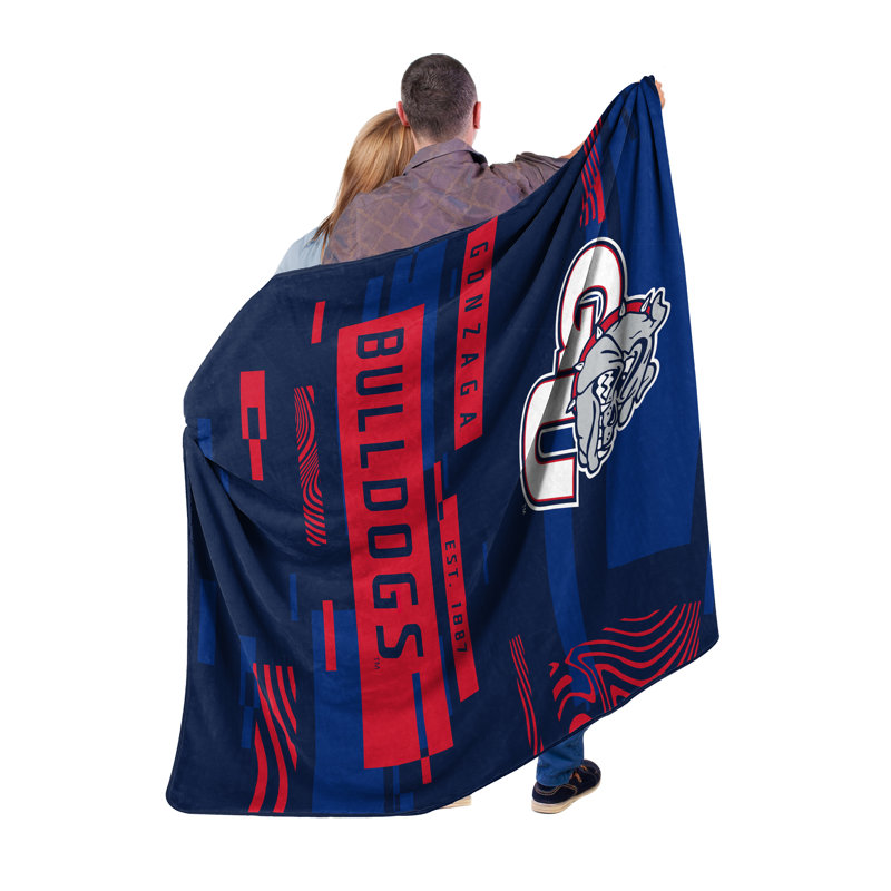 Throw Blanket, Navy/Red, Bulldogs