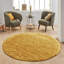 Verona Thick Ochre Shaggy Area Rug – Soft Pile, Non-Slip, Durable Polypropylene Carpet for Living Room, Bedroom & Hallway-682604762