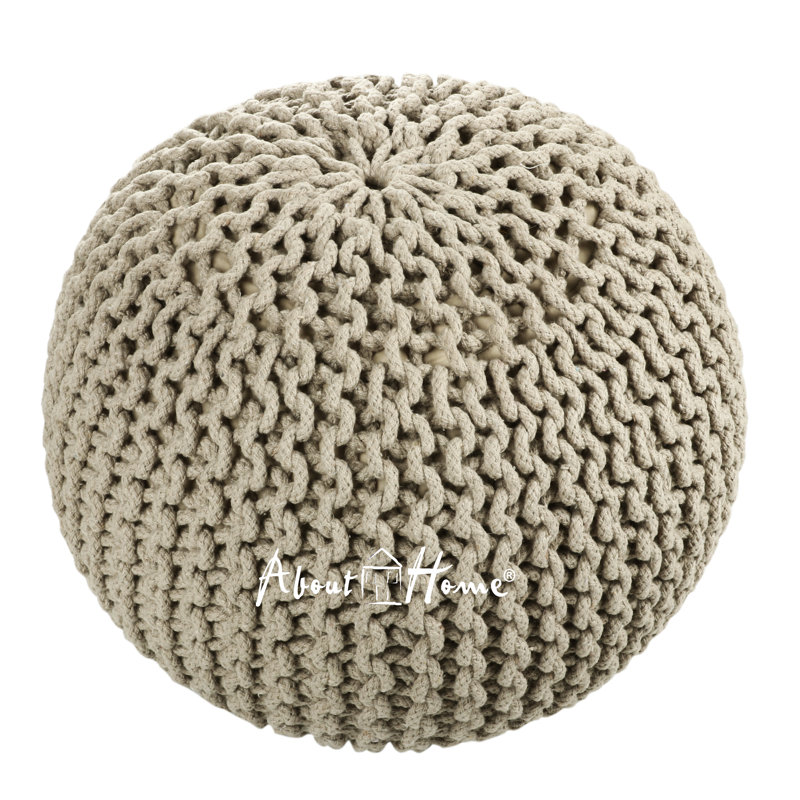 Cotton Outdoor Friendly Classic Bean Bag, Beige