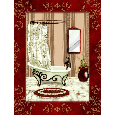 «Red Bathroom» - peinture sur toile tendue