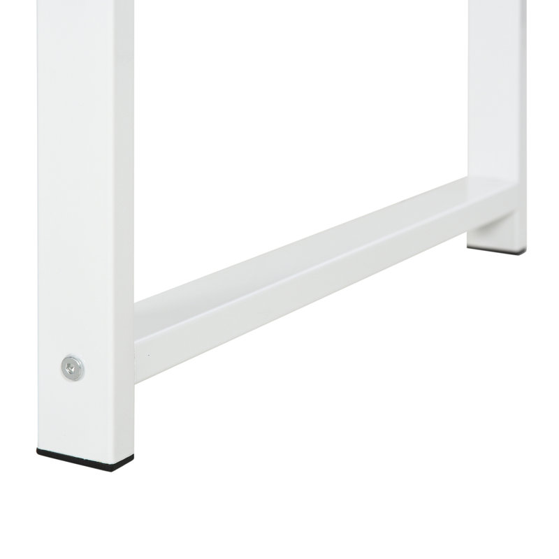 Bureau d'ordinateur extra long pour 2 personnes 88 "avec tablettes de rangement HOMcom Combo