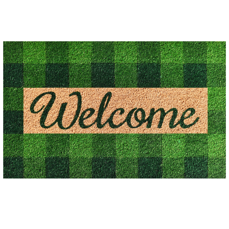 Joli tapis d'extérieur antidérapant Ura, L 36 po x l 24 po, Vert