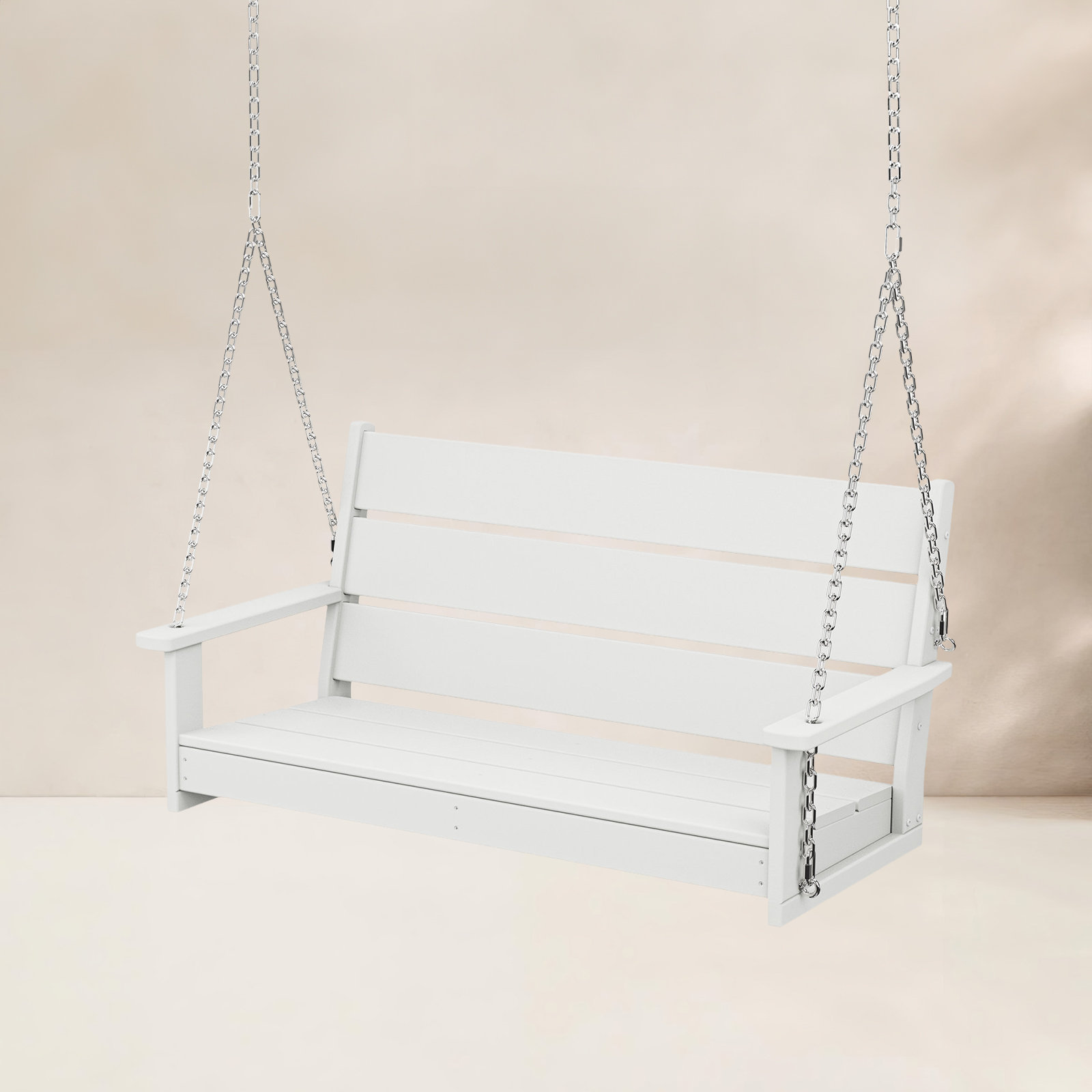 POLYWOOD® Lakeside Porch Swing, White