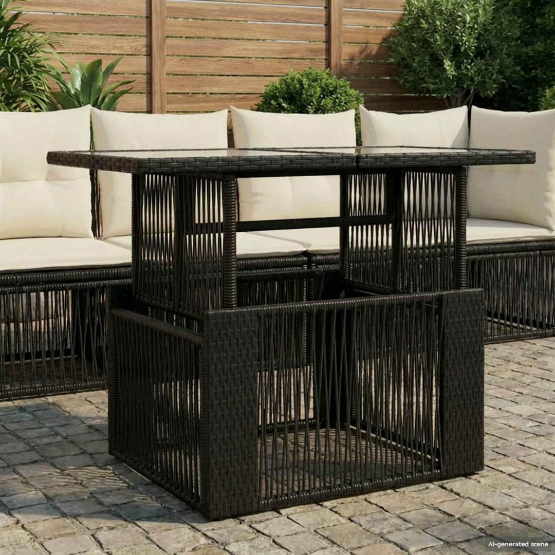 Wicker Outdoor Coffee Table , 100cm W 55cm D