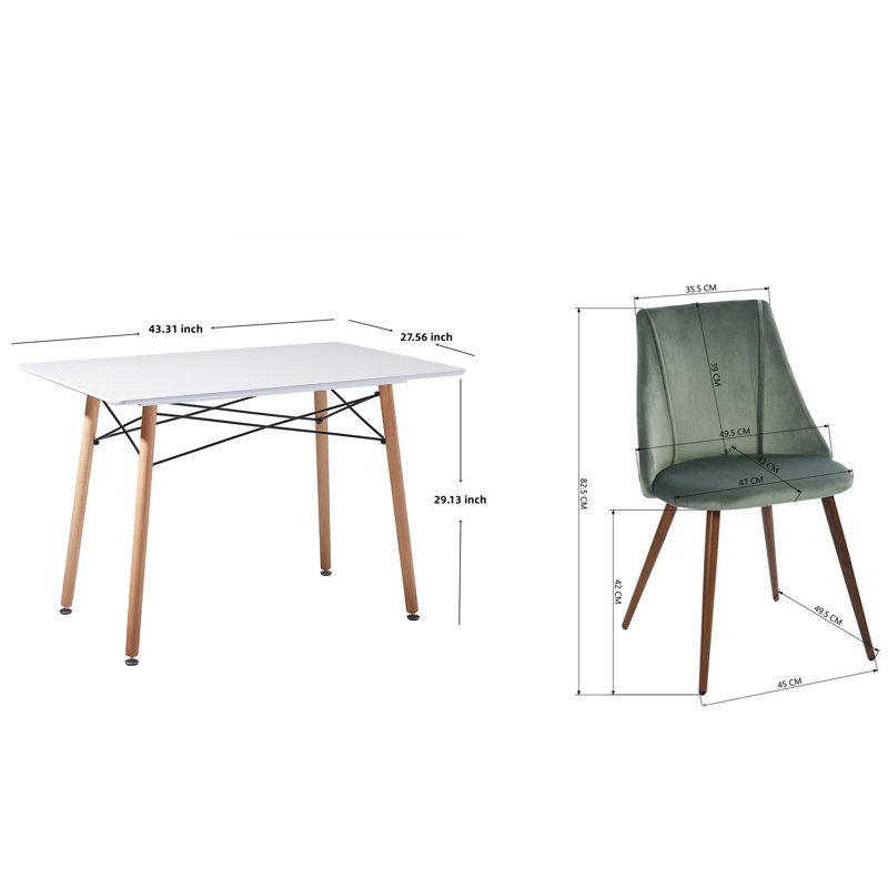 Ensemble repas 2 personnes Jaiona, Cactus / brun foncé