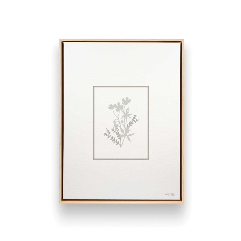 «Botanical Silhouette II» par Cindy Jacobs, reproduction d'art, L 12 po x H 16 po, Toile avec cadre, Tanné