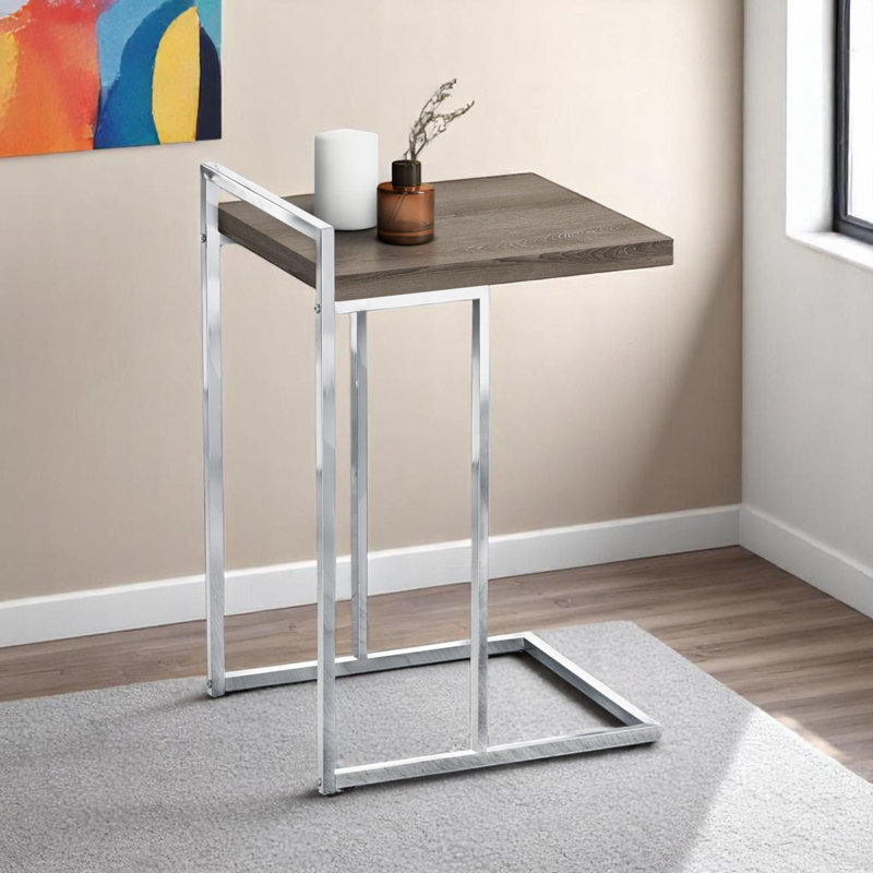 Table d'appoint Fae, Brown/Chrome
