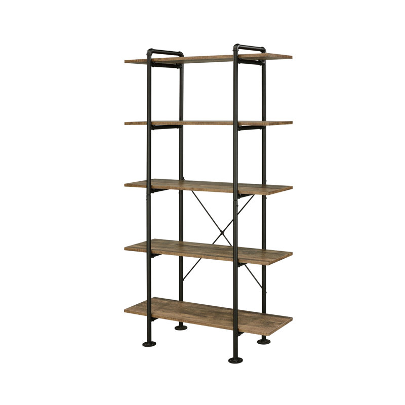 Bibliothèque à 5 tablettes Rustic Oak