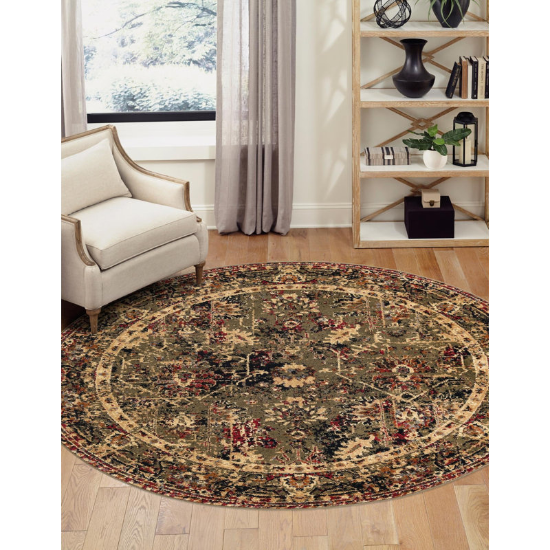 Oriental Indoor Rug, Round 3'3"