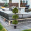 55" Artificial Triple Ball Green Boxwood Topiary In Planter
