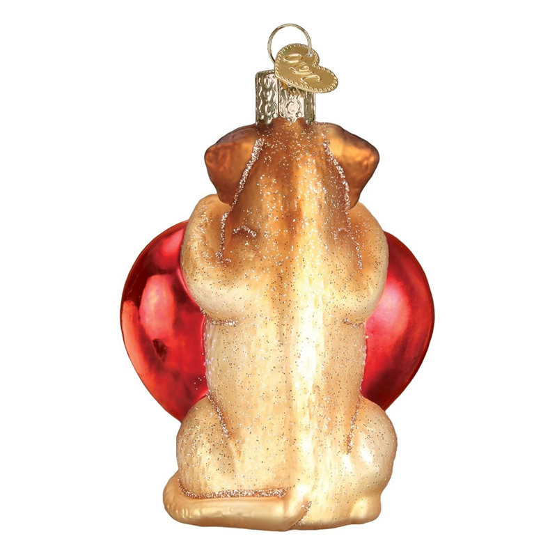 Ornement en verre soufflé Old Tree Christmas, I Love My Dog