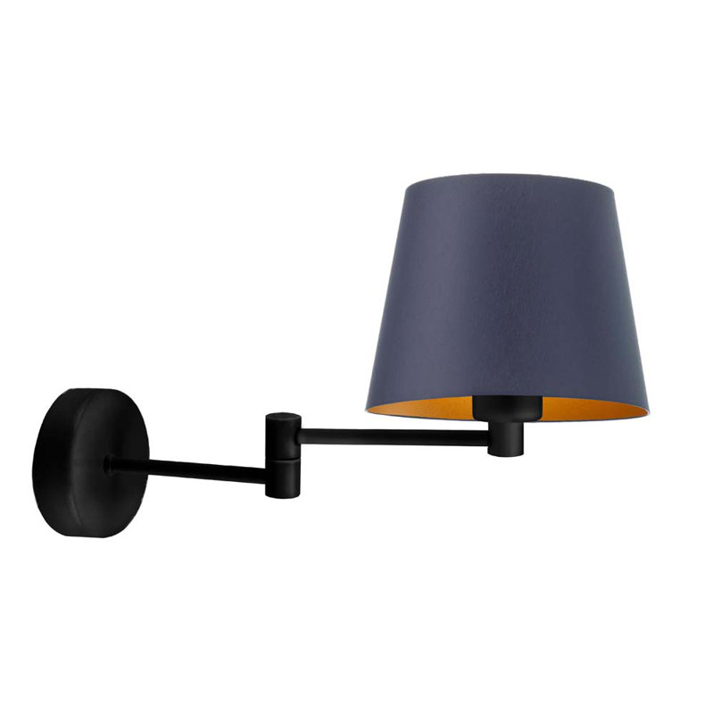 Surratt Steel Swing Arm Sconce, Navy, Black