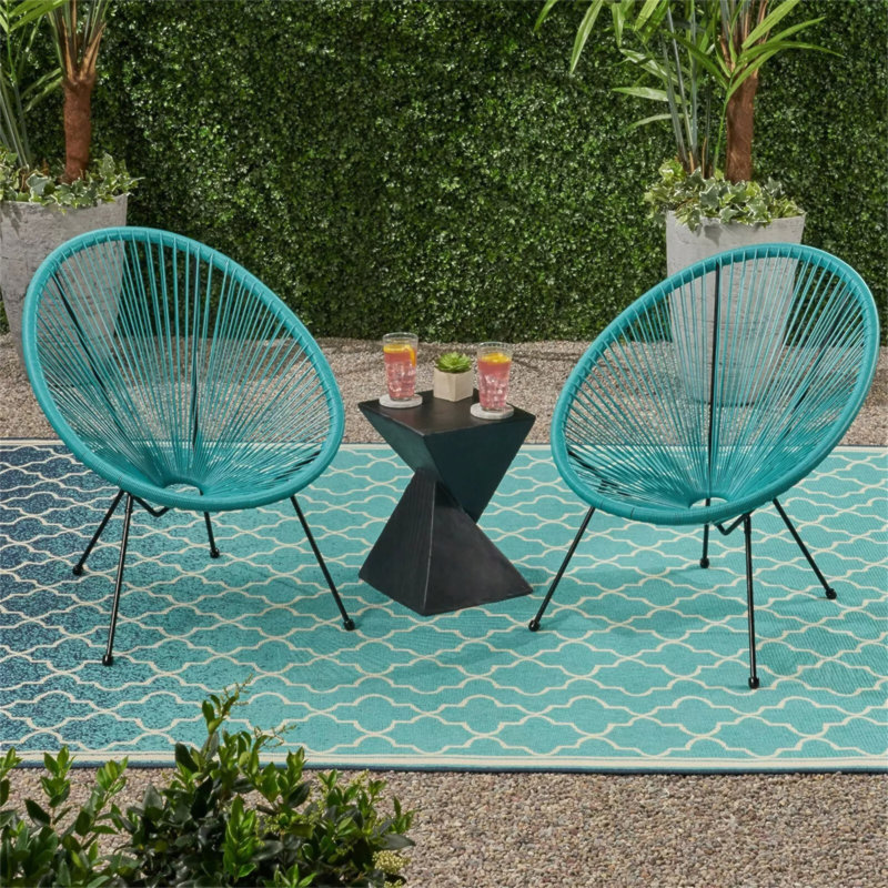 Chaise Anson (ensemble de 2) - Bleu sarcelle